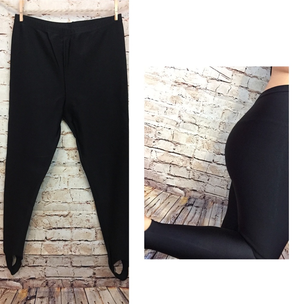 V SPORT Vintage Foot Leggings Black Sturdy Stretch
